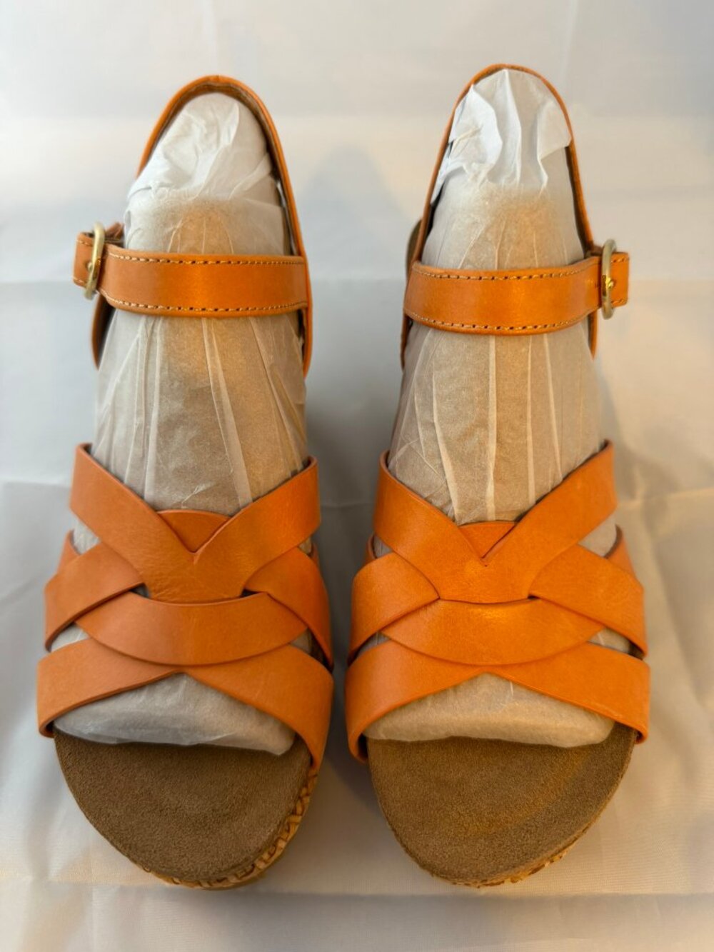 Sofft  Women's Carlana Wedge Sandal  Sunset Orange Women Size 6 M  NIB - Picture 2 of 7